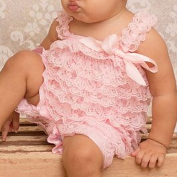 Baby Girls' Lace Ruffle Dress Large Blue - Picture 6 of 8